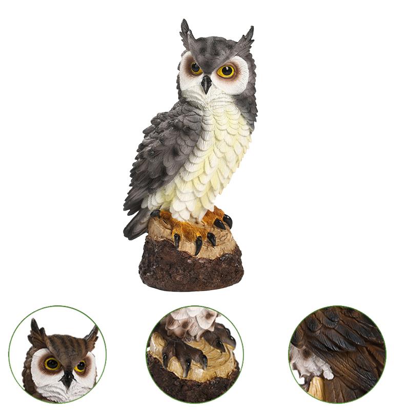 7 inch rășină falsă bufniță statuie realistă ornament de grădină pentru decorarea curții curte veranda biroului