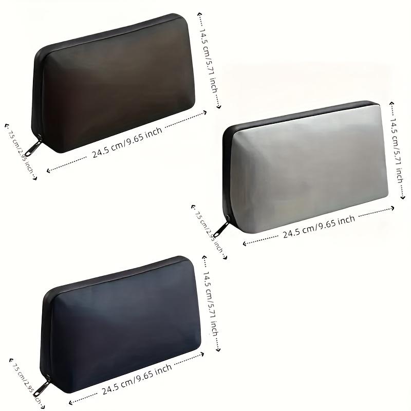 Compartment Tech Organizer Pouch-Portable Electronics Storage Bag for Cables/Chargers/Phones,Durable pu leather Cloth Travel