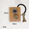 1:12 Desk Phone Model Vintage Realistic Dioramas Simulated Mini Phone Miniature Dial Phone for Architectural Layout