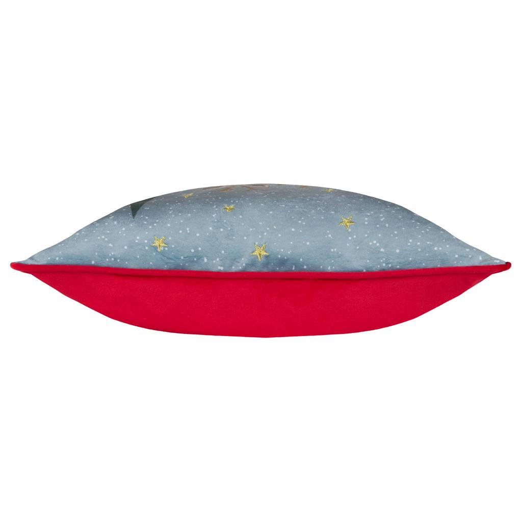 Furn Ditsy Festive Piped Velvet Reindeer Cushion Cover