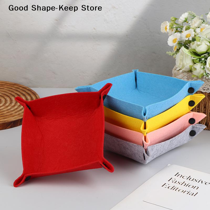 Adults and Kids Felt Storage Tray - Office Items Desk Organizer, Mouse Pad Storage Compartment