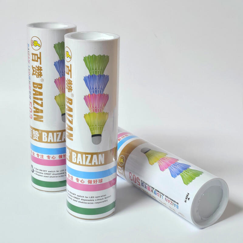 LED luminous badminton goose feather shuttlecocks (4 pieces)