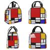 Piet Mondrian De Stijl Isolierte Lunchtasche für Kinder Schul-Kühltasche Thermische Lebensmittelbox Tragbare Lunchboxen Behälter