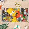 Cartoon Character Simpsons Beach Towel Ultra-fine Fiber Quick Drying Absorbent Beach Swimming Vacationvacation Essentials