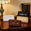 Retro Wooden Digital Alarm Clock Silent LED Luminous Creative Electronic Timepiece Fashion Decor for Students Desktop Bedside