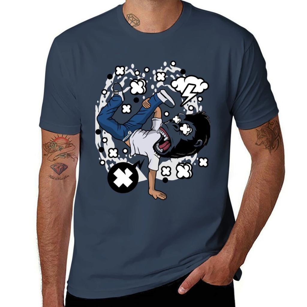 Breakdance Monkey Gorilla Pop Art TShirt Basic Casual Short Sleeve Cotton Shirt
