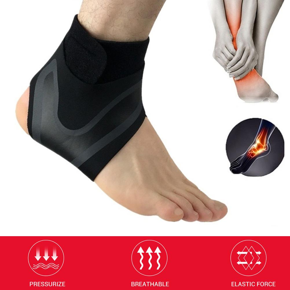 Ankle Brace Black Elastic Polyester Fiber Light Breathable Anti Sprains Ankle Support for Left Foot