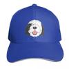 LOVE Black and White Sheepadoodle   Baby Blue Baseball Cap Unisex Women Casual Summer Sport Sun Cap