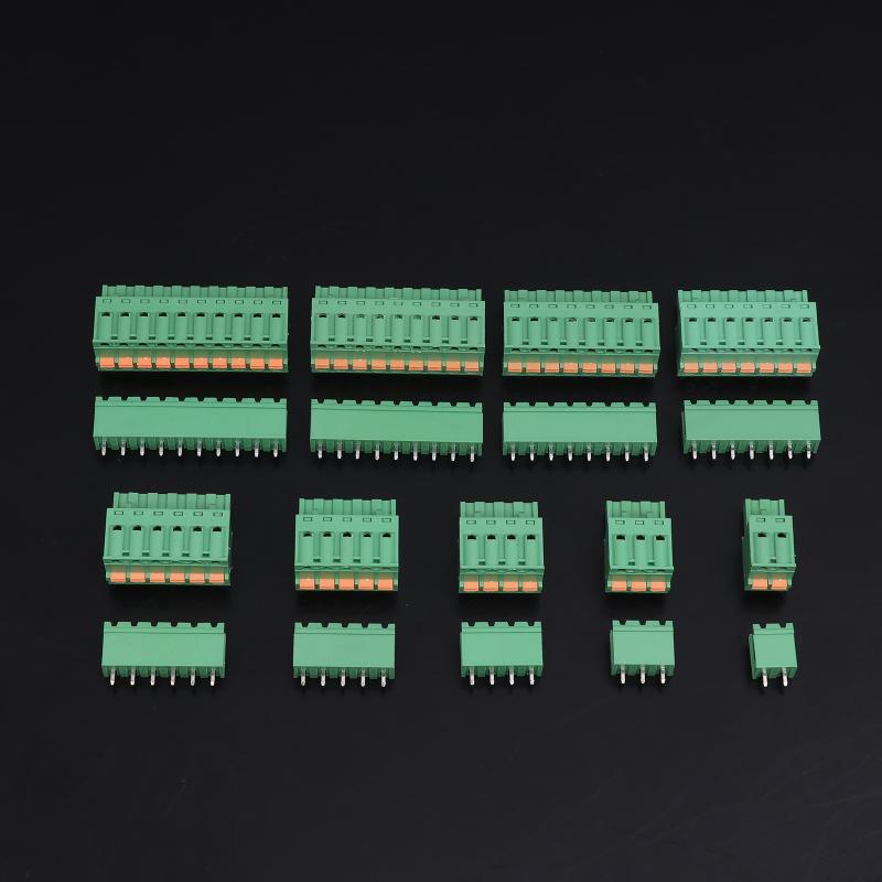 Spring Type Terminal Block 2Edgkd-5.08Mm Plug-In Terminal Block Copper Core Male And Female Terminals