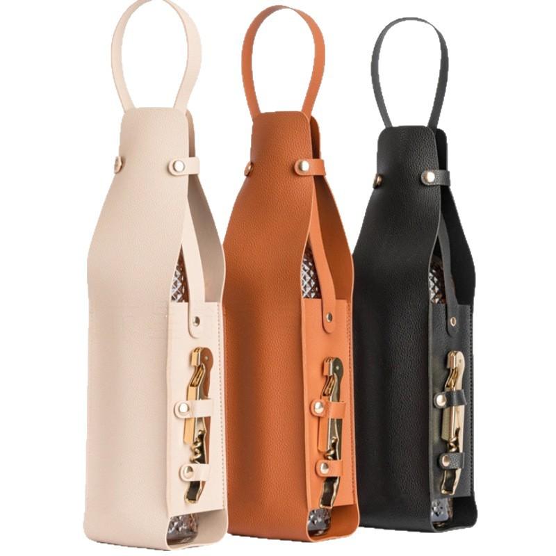 1Pcs Wine Tote Wine Holder Champagne Bags Wine Carrier With Handle Liquor Bottle Carrier Carry-On Pouch Travel Wine Bag For Wine