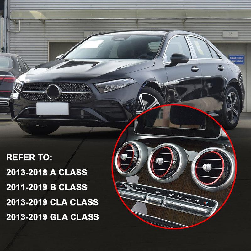 For Mercedes Benz A/B/GLA/CLA Class Aluminium Alloy Air outlet sticker/trument Panel Air Outlet Decoration Ring