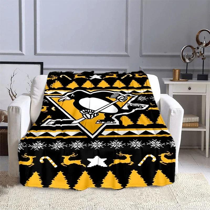 Ice Hockey Sports Printed Blanket Leisure Sofa Blanket,  Bed Sofa Office Air Conditioning Soft Leisure Travel Customizable Throw