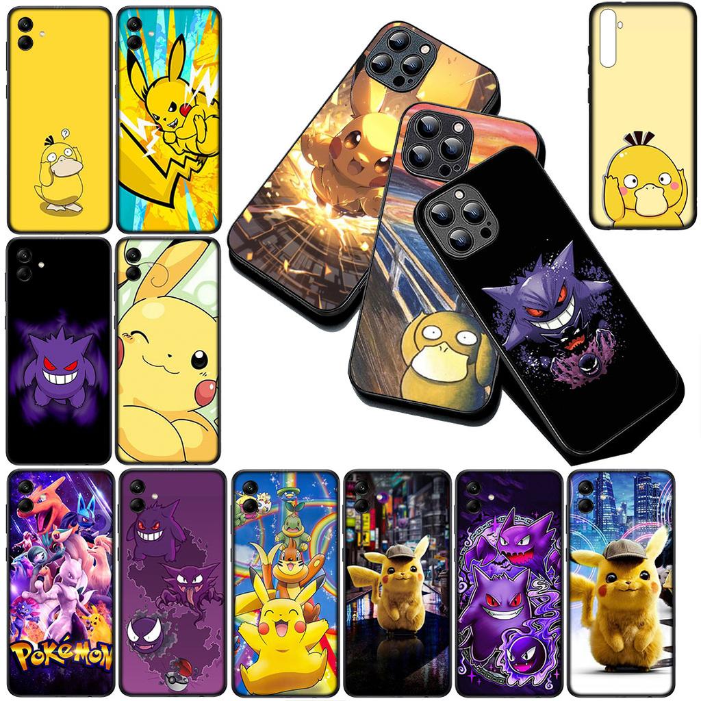 for Samsung Galaxy S20 S22 S21 FE Ultra Plus A07 A17 A15 A16 A25 A57 A37 Phone Case P-Pokemons GO Gengar P-Pikachus Psyduck
