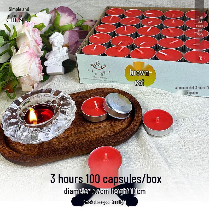 LIEI 24-Hour Smokeless White Tea Light Candle