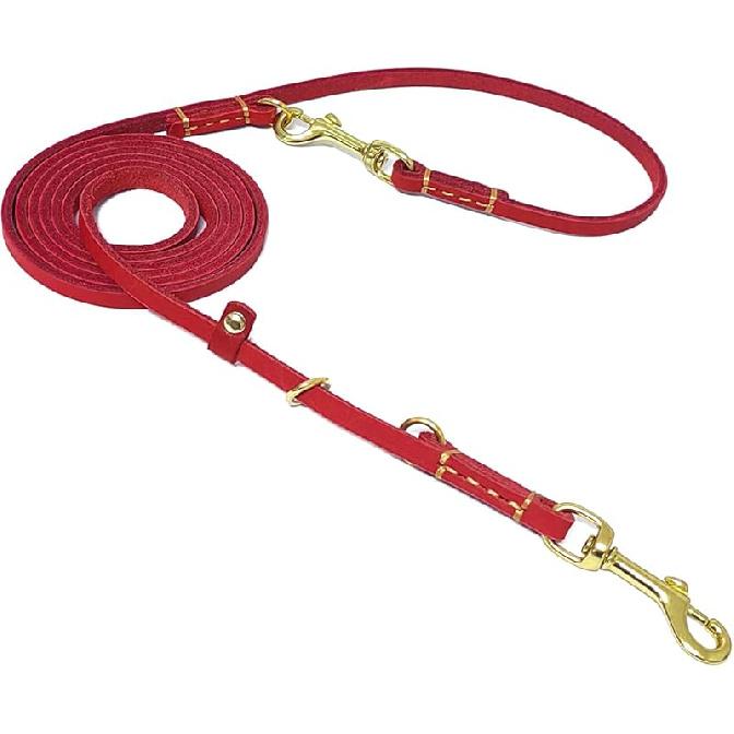 

Многофункциональный кожаный поводок для собак LWBMG 8 футов Поводок из натуральной кожи для собак Поводок для собак без рук Двусторонний поводок для дрессировки собак для маленьких средних крупных 8ft x 3/8inch красный
