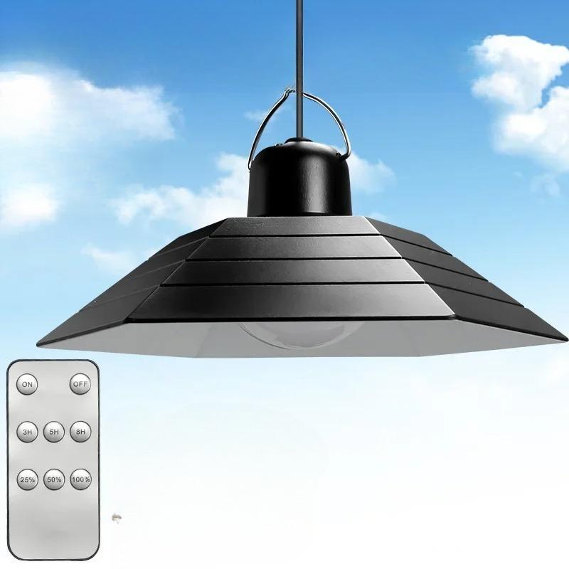 Solar Pendant Light Split Led Solar Powered Lamp White/Warm Light with Remote Control Chandelier Camping Outdoor Garden Lighting