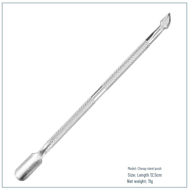 

Двусторонний пушер для кутикулы и инструмент для удаления лака из нержавеющей стали