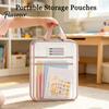Multi-purpose Storage Kits Transparent Nylon Document Bag, Portable Lightweight Mesh File Organizer with Zipper Pouches And Strap, Large Capacity