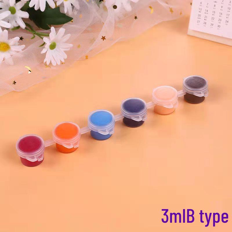 3ml Acrylic Paint Set: 6 & 12 Color Options for Kids DIY Graffiti & Plaster Painting