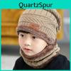 Gestricktes Mützen- und Halswärmer-Set für Kinder mit dicker Wärme, ideal für winterliche Outdoor-Aktivitäten