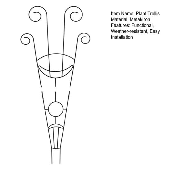 Outdoor Plant Trellis Metal Climbing Plant Stakes Houseplants Support Trellis Planter Insert Frame Trellis for Potted Ivy Roses Orchids