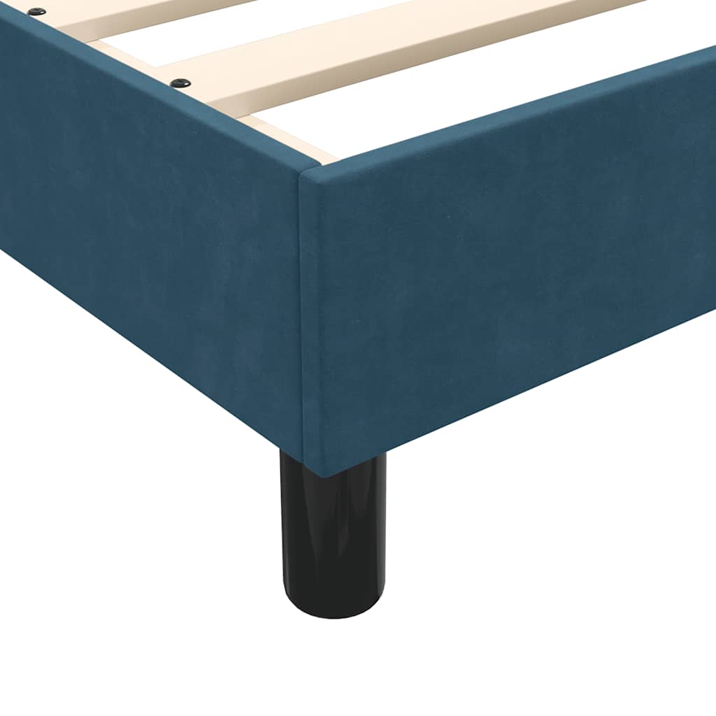 Łóżko Typu Box Spring Bez Materaca Ciemnoniebieskie 140X220 Cm