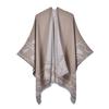 Retro Double-sided Split Shawl Can Be Worn In All Seasons, Women's Imitation Cashmere Fringed Cape Cardigan, Air-conditioned Room with Blanket