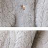 Spring Autumn Women's Plush Coat Simple Short V-Neck Faux Fur Coat