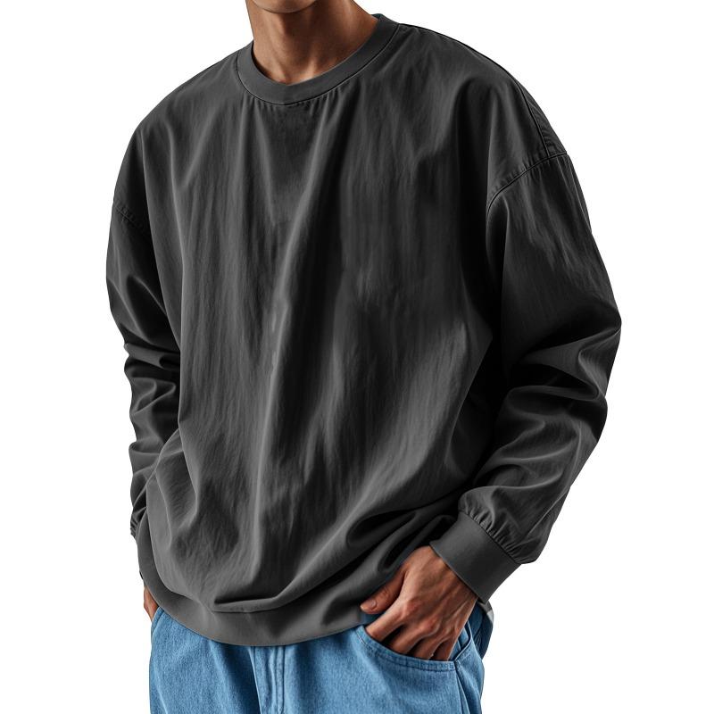 Cotton Long Sleeve T Shirt For Men Solid Spring Casual Mens T-shirts High Quality Male Tops Classic Clothes Men's T-shirts