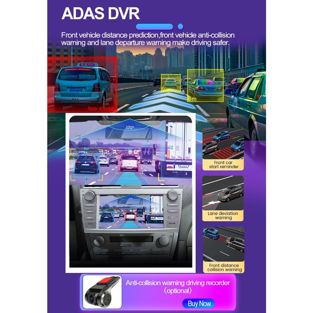 Autorádio 2Din Android 8PALCOVÉ Pro Toyota Camry XV40 2006-2011 Carplay Multimediální Přehrávač Stereo Autoaudio Hlavní Jednotka Navigace GPS 1+32GB