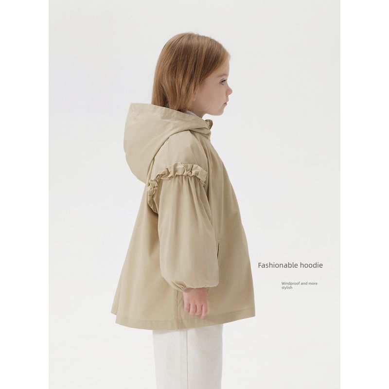 Mark Jenny Girls Pastoral Style Pure Cotton Coat Hooded