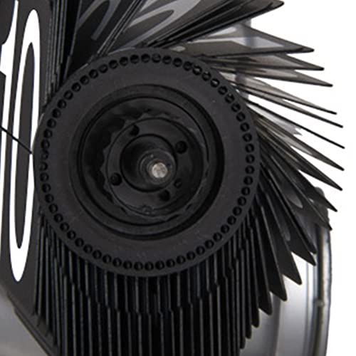 Digital Minimalist Retro Flip-Down Clock Automatic Mechanical Desk Clock for Living Room or Study (Black)