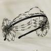 Korean Super Fairy Multi-layer Beaded Hairband Heavy Industry Bridal Wedding Hair Accessories Hand-knitted Double-sided Flower Crystal