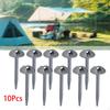 10x Tent Stakes Pegs Garden Camping Tents Nails, Domed with Hole Durable, Portable Ground
