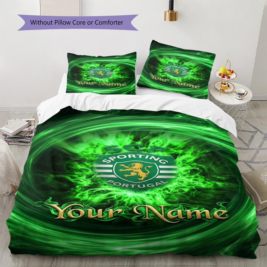 Name Custom Sporting CP Pattern Bedding Set Quilt Cover Pillowcase Home Decor Gift (1 * duvet cover + 2 * pillowcase, without core)