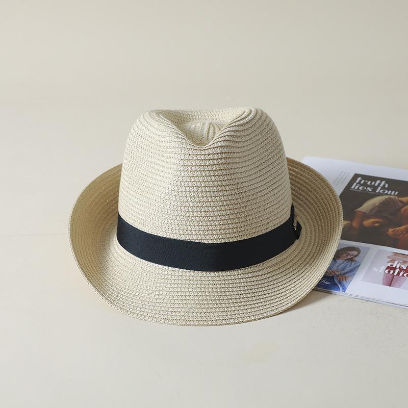 New top hat women, simple summer foldable sun hat, seaside play cone beach hat