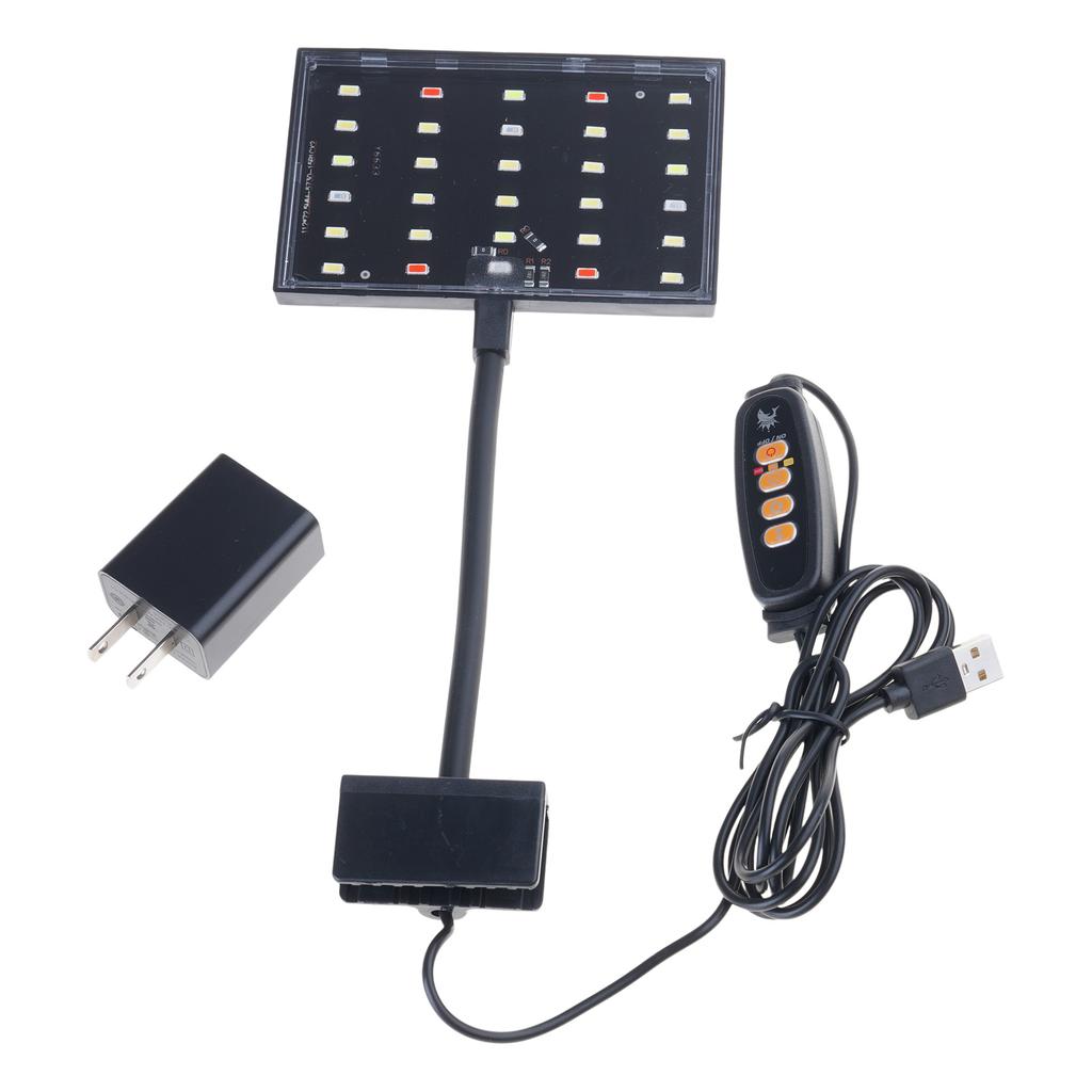 Dimmable Full Spectrum LED Aquarium Light USB Clip On Lamp for Fishtank Terrariums Landscaping Lighting Kits
