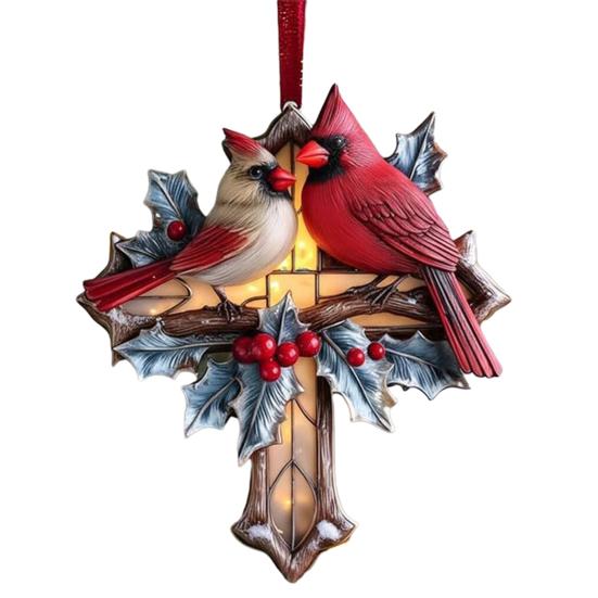 Bird Christmas Ornament Christian Symbol Hanging Decoration Bird And Faith Token Ornament for Xmas Tree