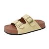 Classic Cork Sandals For Women Men Fashion Soft Thick Sole Cork Slippers Summer Beach Sandals Home Open Toe Flat Sandals