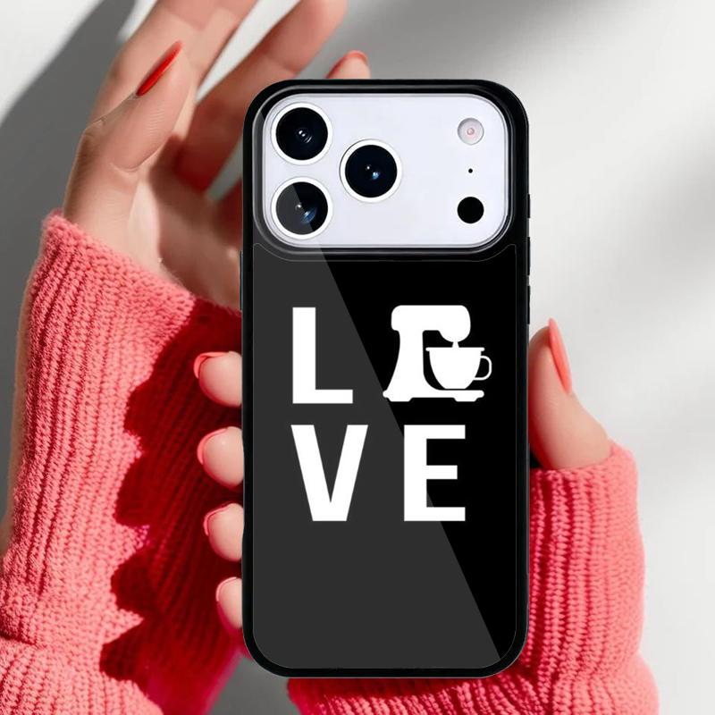 Love Baking Chef Knife style Phone Case for iPhone 17 16 15 14 13 Pro Max Back Cover for 12 11 Pro Coque