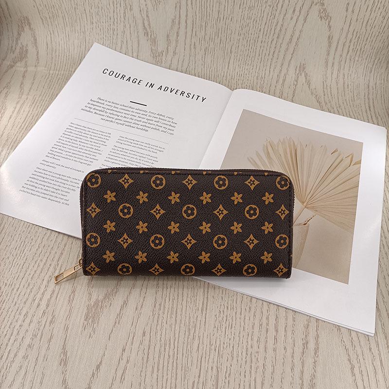 European & American Fashion Large Capacity Zipper Clutch Wallet - Multi-Card Slot, Simple, High-End Design