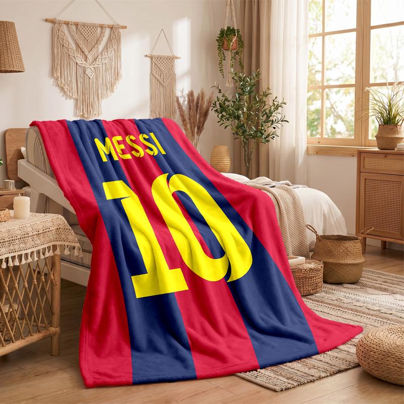 Lionel Messi Print Flannel Blanket Soft Warm Sofa Bed Throw Blanket For Home Office Bedroom