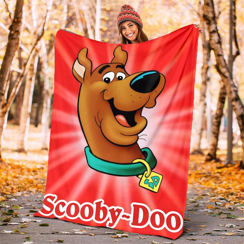 Scooby Doo Flannel Blanket Soft Warm All-Season Throw, Design for Camping, Car Travel, Hiking Sofa, Bed, Office Perfect Gift for Parties