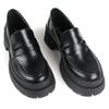 Leather Shoes Women's Heightened Platform Muffin Round Head Single Shoes