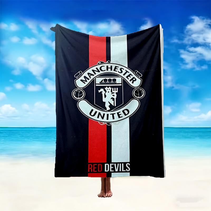 Manchester United Manchester City Pattern Blanket, Cozy Blanket for All-Season Comfort on Sofas, Beds, Office, Car, Camping and Travel
