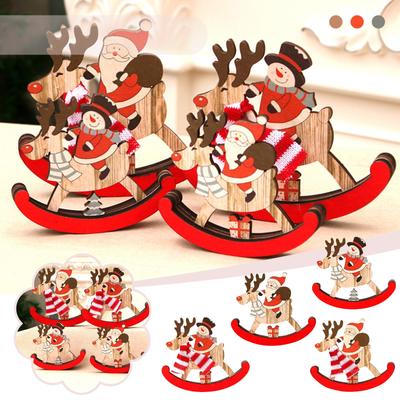Christmas Wooden Small Pendant Christmas Tree Pendant Bow Wooden Hanging Tag