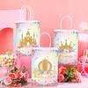 24 Pcs Princess Prince Party Favor Bags Prince Princess Castle Party Bags Princess Treat Bags with Handles Candy Goodie Bags for Gender Reveal Party
