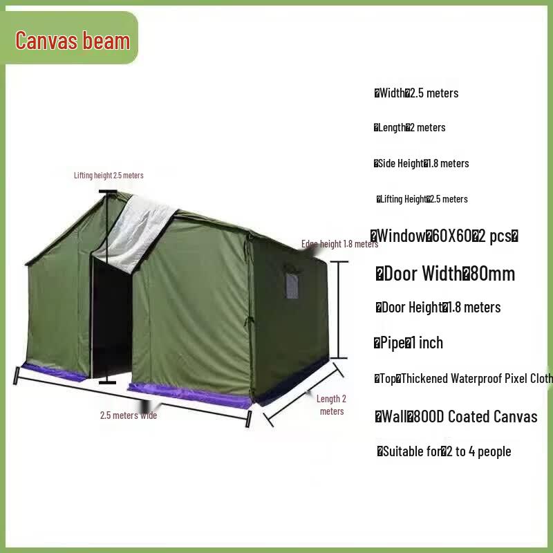 JINGGENG Heavy-Duty Winter Warm Canvas Tent