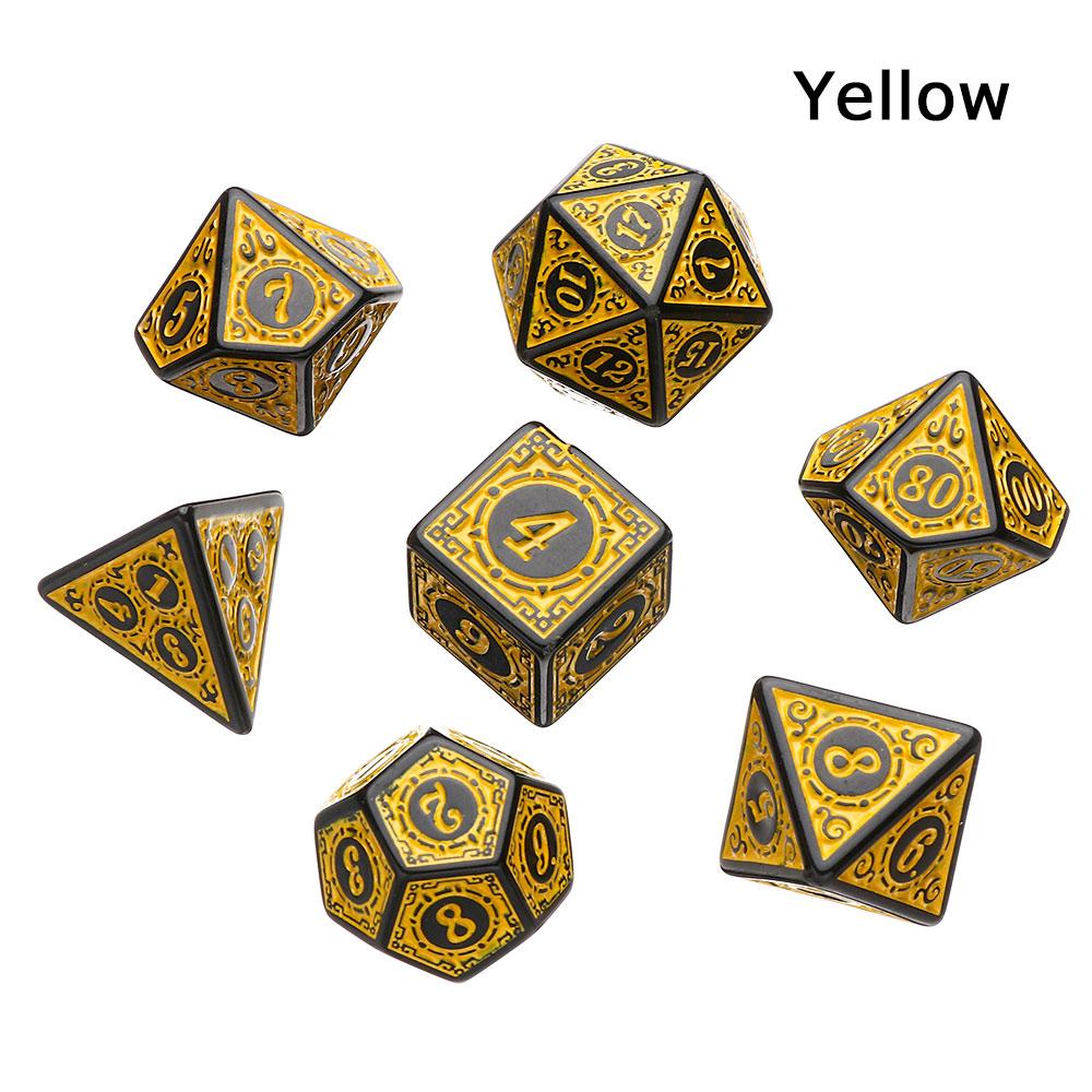 Multi-Sided 7-Die Dice Set Game Dice TRPG DND Accessories Polyhedral D4 D6 D8 D10 D12 D20 Dice For Board Card Game Math Games