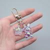 Stylish Key Chain Accessory Translucent Star and Rabbit Pendant Keyring Ornament